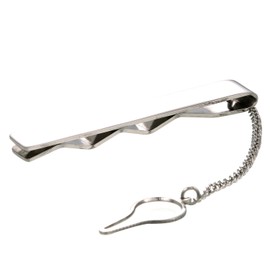 DonDon Men's Tie Clip Tie Pin Stainless Steel Silver high Gloss
