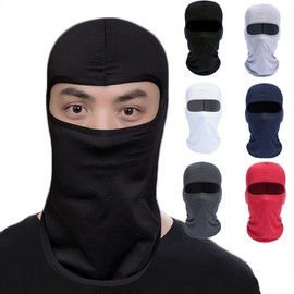 Outdoor Sports Hooded UV Protection Mask for Riding & Cycling Cs-029 Double Hole Navy Blue + Free Size 10ea