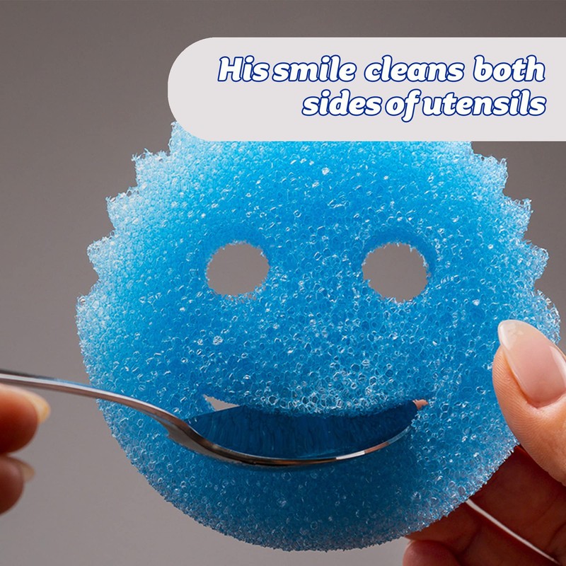 Scrub Daddy Colour Smiley Sponge, Cleaning Sponges, Texture Change, Scratch-Free