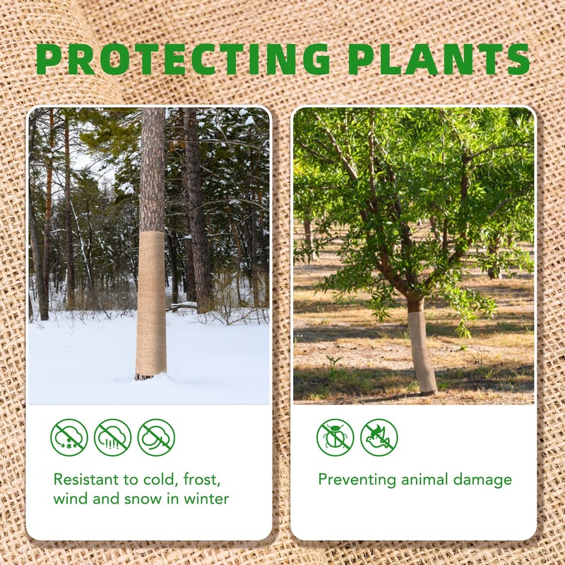 UCandy 40" x24Ft Natural Burlap Plant Covers, Tree Wrap Freeze