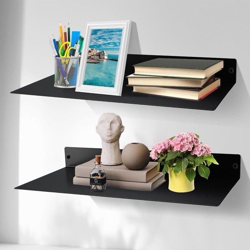 RealPlus Metal Floating Shelf 16.8" x 8" Modern Heavy Duty