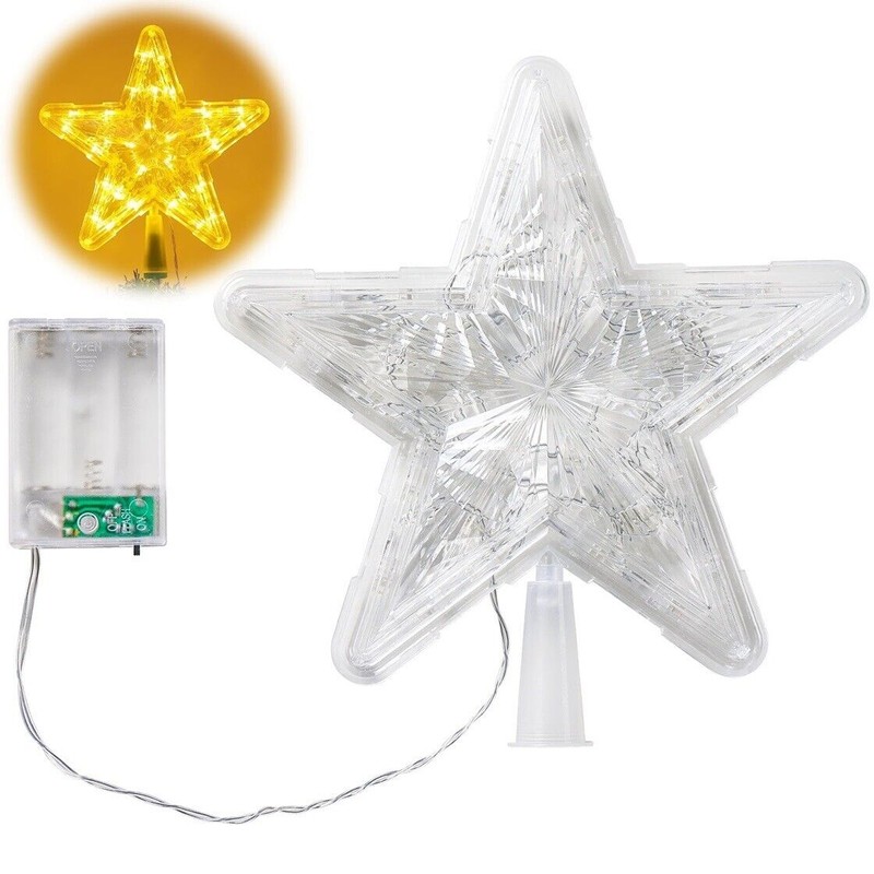 Nicecho Christmas Tree topper Star LED battery light up XMAS