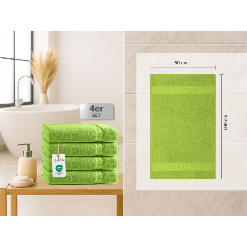 Class 4 Piece Terry Towelling Bath Towel Set | Pack