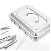 WOONEKY Stainless Steel Sterilization Box Lid for Makeup Tools High