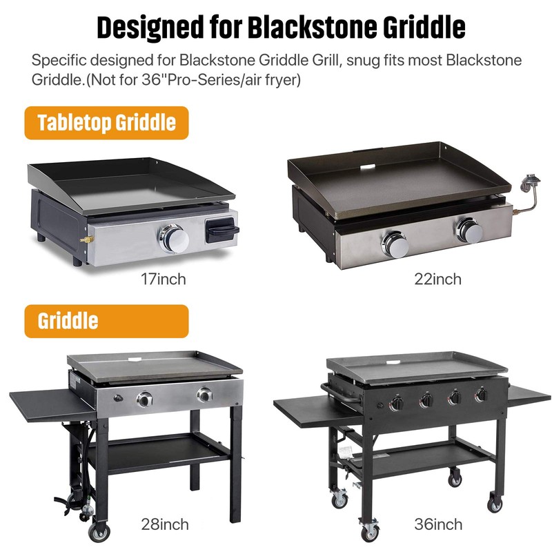 RUSFOL Upgraded Stainless Steel Griddle Caddy for 28"/36" Blackstone Griddles,