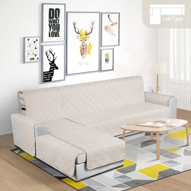 TAOCOCO 100% Waterproof Sectional Couch Covers L Shaped Sofa Covers