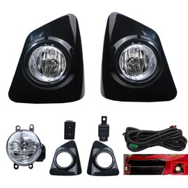 LEVANLIGHT - Conjunto de luces antiniebla compatibles con Toyota Corolla S SE 2014 2015 2016 | Faros antiniebla para parachoques delantero con foco H16/interruptor/lente transparente | 8148202470,