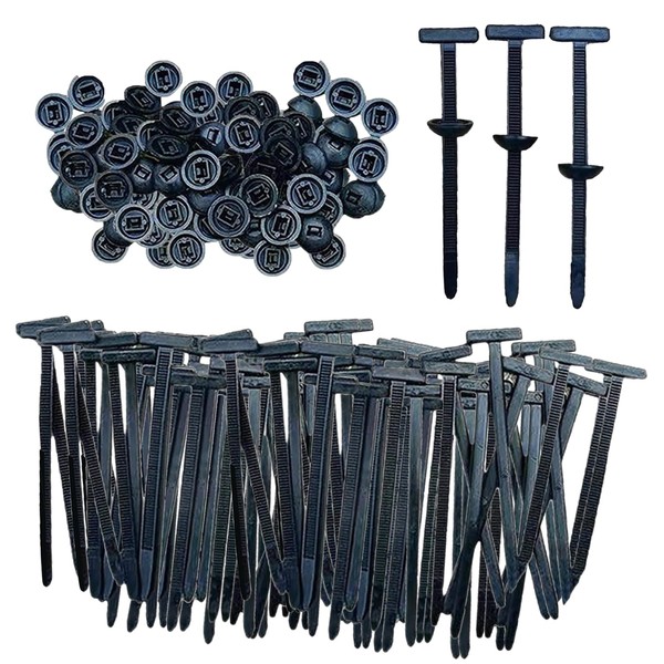 80pcs Nylon Universal Cable Tie Buckle, Zip Ties for Auto
