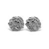 Textured Cookie Nugget Pierced Stud Earrings, Silver-Tone, 19mm
