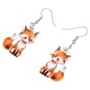 HUAGEO Acrylic Cute Orange Fox Dangle Earrings For Women Charms