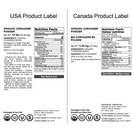 Food to Live Organic Coriander Powder, 12 Pounds – Freshly Ground, Pure, Natural Spice for Cooking, Baking and Seasoning, Non-GMO, Vegan, Kosher, Bulk