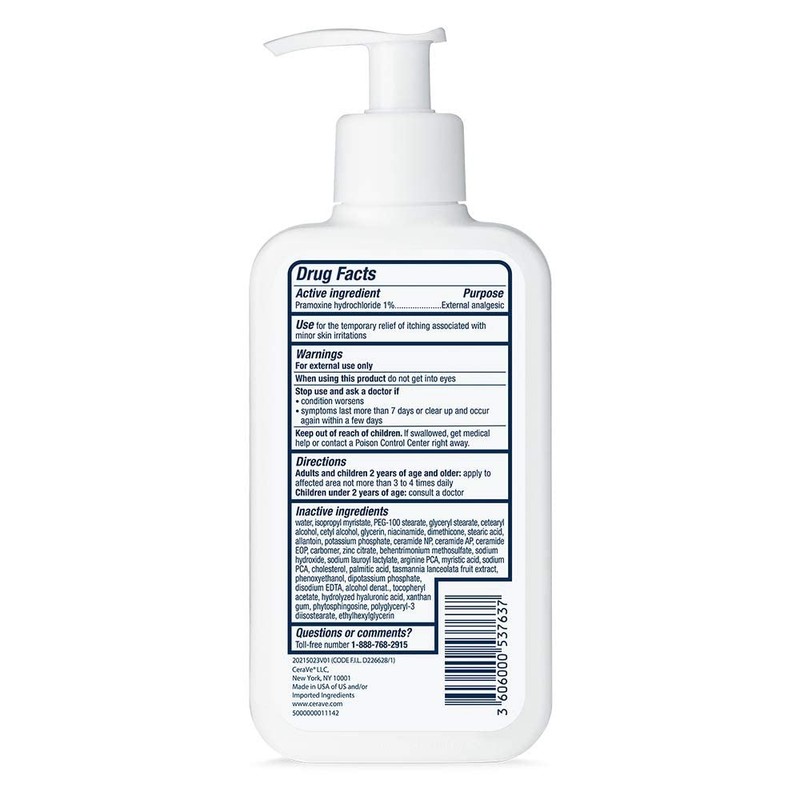 CeraVe Itch Relief Moisturizing Lotion, 8 oz, Dry Skin Relief,