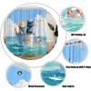Funny Cats Shower Curtain,Catanic Animal Ocean Kittern Cute Blue Polyester