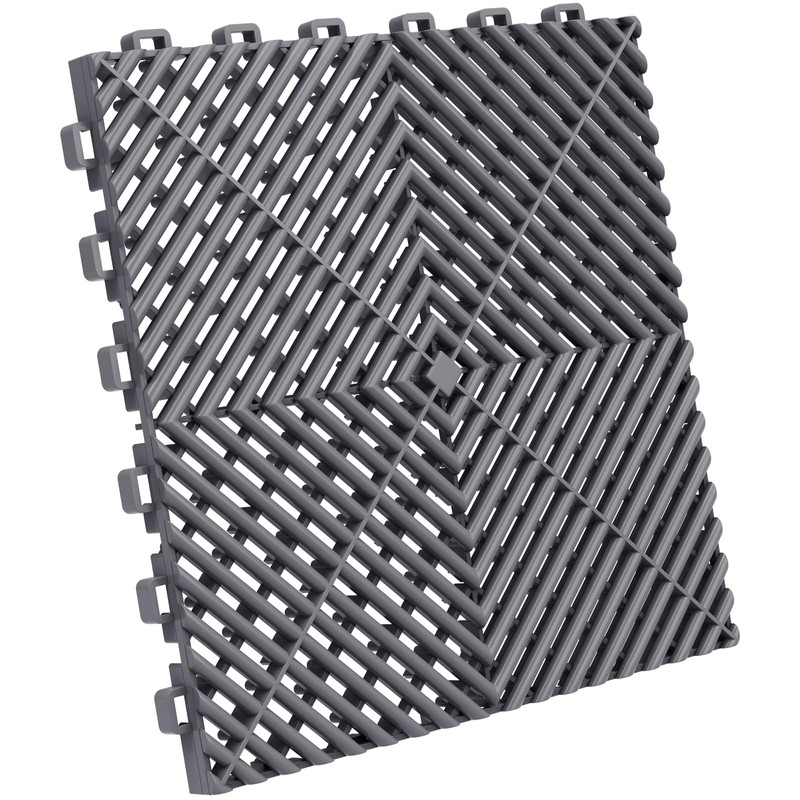 Jocoevol 12-Pcs Interlocking Tile, 12" x 12" Indoor/Outdoor Self-Drainage Interlocking