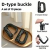 Tactical D-Ring Carabiner for Hiking/Military/EDC - Lightweight Plastic Mountain Carabiner