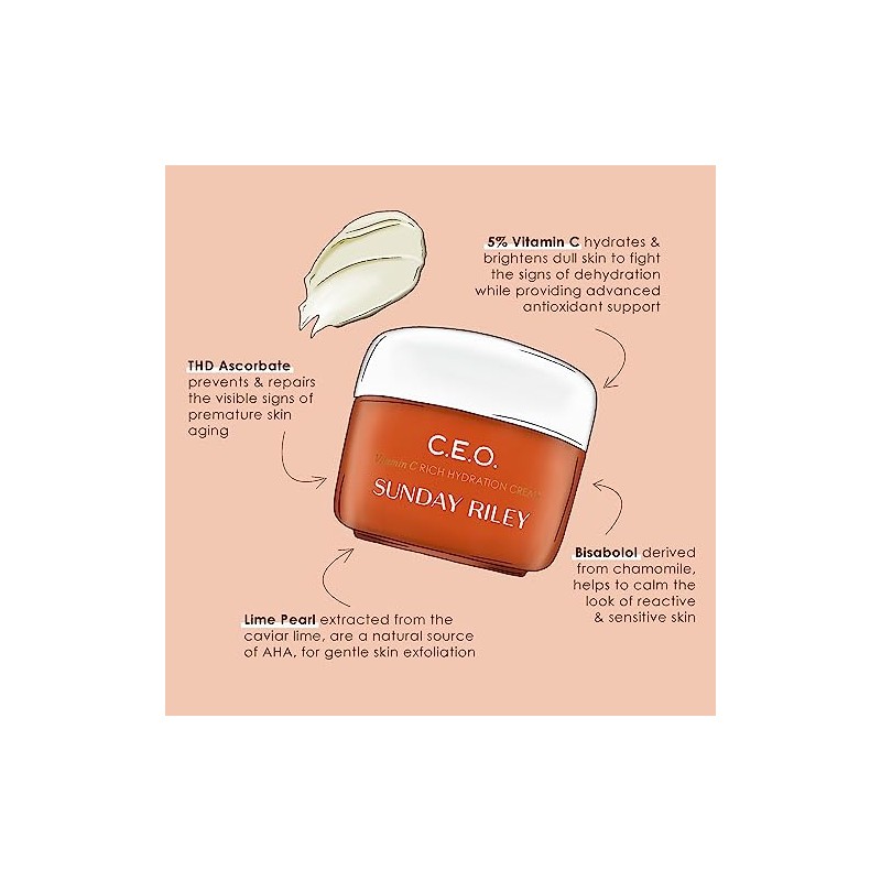 Sunday Riley C.E.O. Crema hidratante facial rica en vitamina C