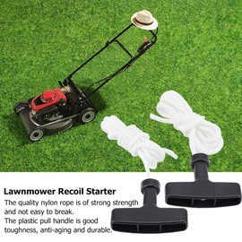 Raguso 2pcs Lawnmower Pull Cord 1.5m Start Ropes Starter Handle String Trimmer Replacement Parts Mower Accessories