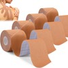 Kinesiology Tape, 4 Rolls 80 Count Precut Strips (10" x