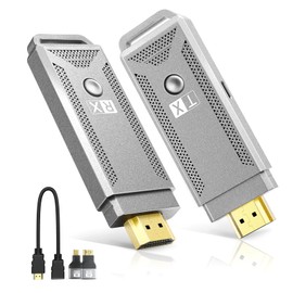 Wireless HDMI Transmitter and Receiver [100ft, 4K Decode/1080P Output], Plug & Play Portable Wireless HDMI Extender for Streaming Video and Audio from Laptop/PC/TV Box/Camera to Monitor/Projector/HDTV