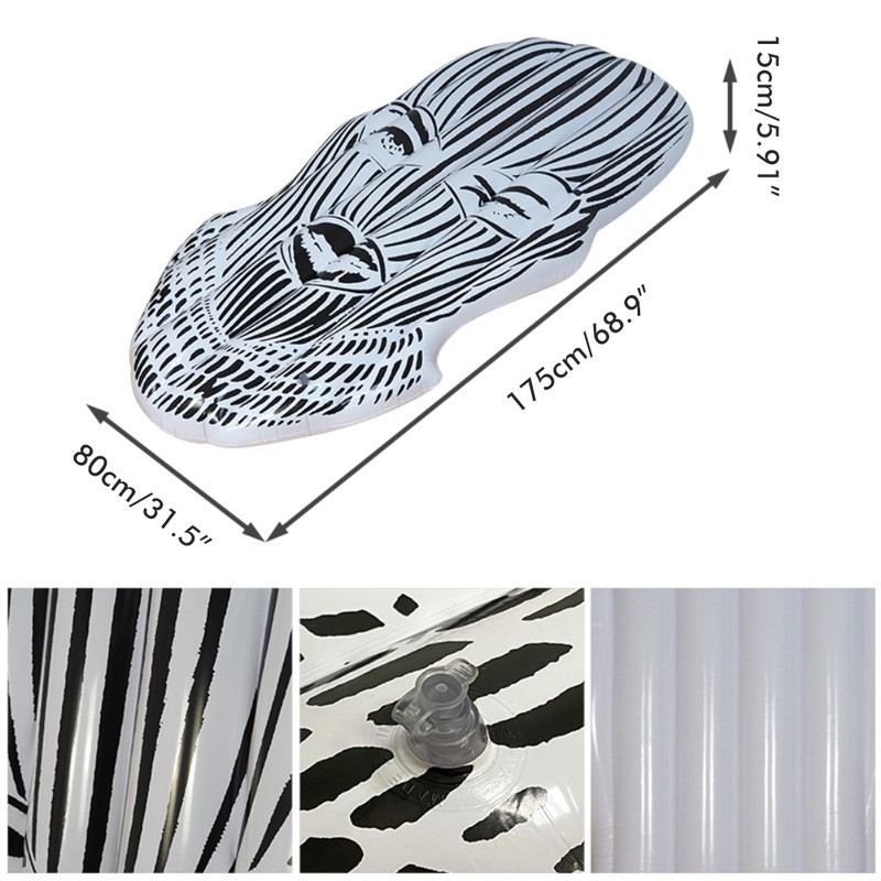 Inflatable Pool Floats Face Shaped Pool Lounger Raft Floating Row