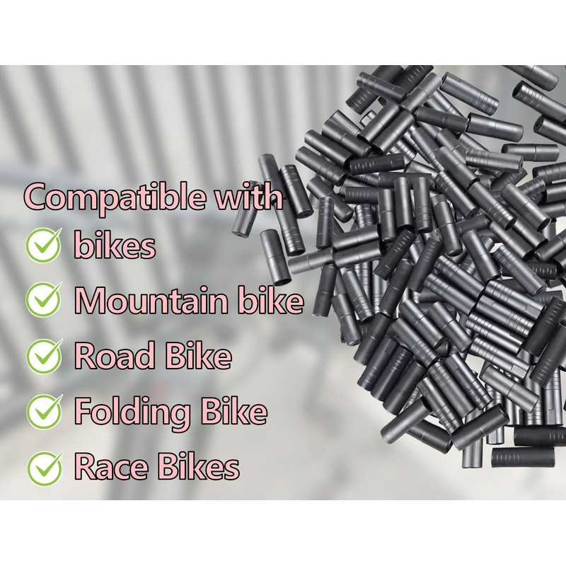 KAPSING Pack of 200 End Caps, Brake Cable, Bicycle End