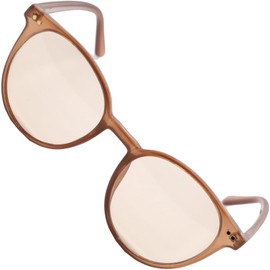 [FashionBerry] 4.クリアミルキーブラウン×ライトブラウン ボストン型 サングラス クリアレンズ UVカット率99%以上 軽量フレーム 男女兼用 伊達メガネ風 おしゃれアイウェア 1000589-F-569