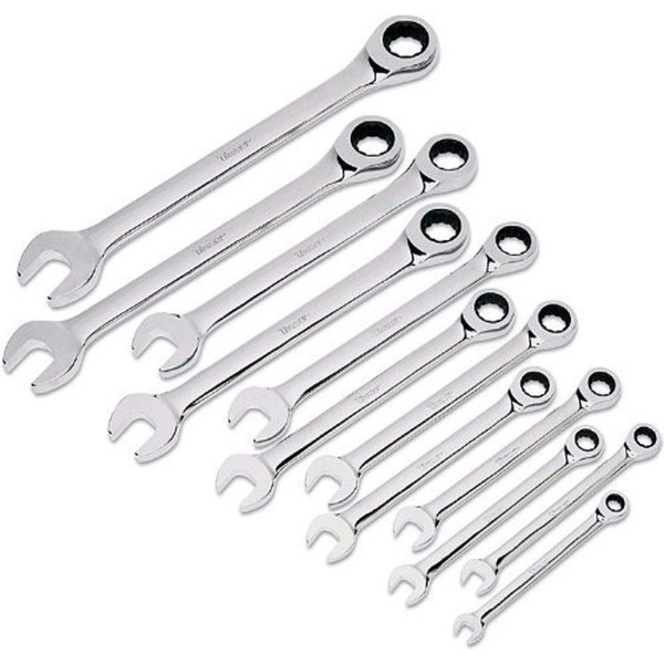 Titan 17355 12-Piece 12-Point 72-Tooth Metric Ratcheting Combination Wrench Set