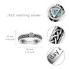 Zunxinsan Sobriety Ring 925 Sterling Silver anxiety spinner rings Sobriety