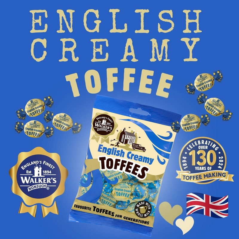 Walkers' Nonsuch English Creamy Toffees | with Whole Milk &