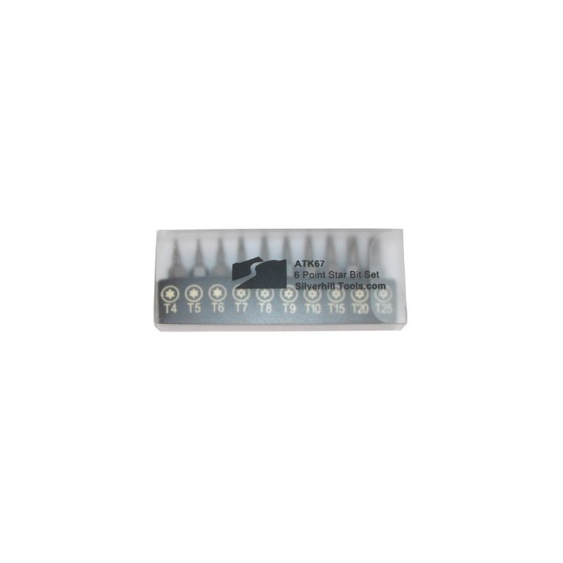 ATK67 6 Point Star Security Bit Set with Security Bits