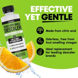 [2 Pack] Descaler for Baby Bottle Sterilizer - Baby Appliance Descaler - Made in USA - Effective Yet Gentle - Odorless - Removes Mineral Build Up - Compatible with All Appliances - Citric Acid - 16Oz