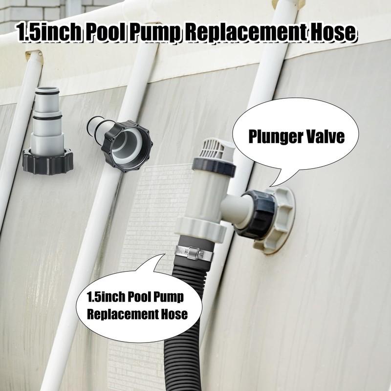 Saintrygo 2 Pack Thickened Pool Hose for Above Ground Pools