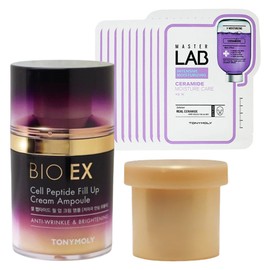 Tony Moly Bio EX Cell Peptide Fill-up Cream Ampoule + Refill + Ceramide Mask Sheet 10 sheets / 토니모리 바이오 이엑스 셀 펩타이드 필업 크림 앰플+리필+세라마이드 마스크시트 10매