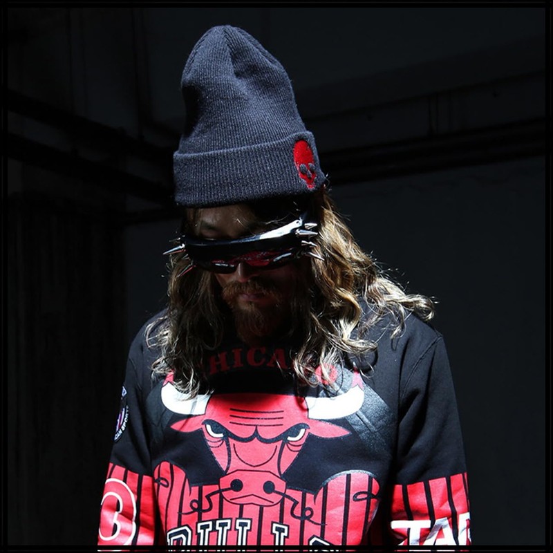 White Fang CZ473 Skull Rock Beanie, Knit Hat, Fashionable, Outdoor,