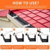 Gutter Guard Brackets，5-Inch Gutter Hangers, Pre-Installed Screws, Corrosion-Resistant, Rust-Free, for