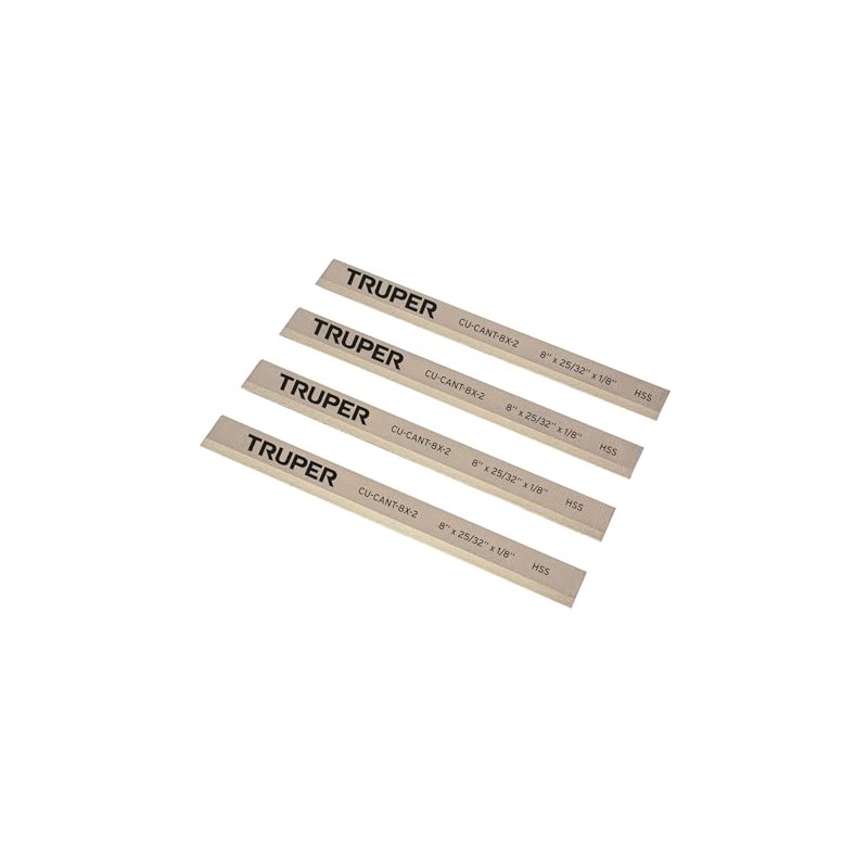 Truper CU-CANT-8X-2, Cuchillas de repuesto para canteadora CANT-8X-2, 4 pzas