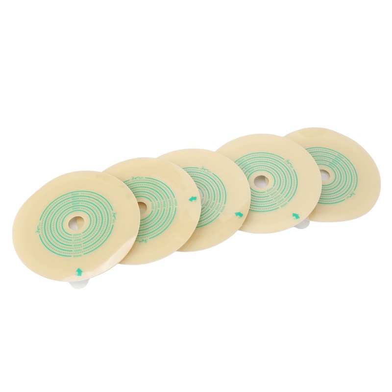 5pcs Ostomy Bag Barrier Clear Scale Cuttable Self Adhesive Hydrocolloid