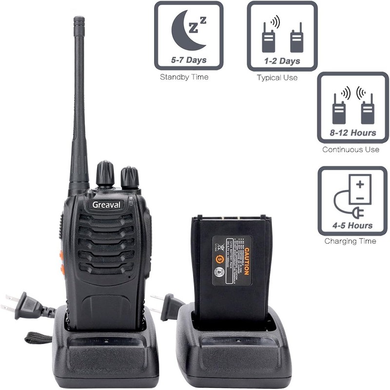 Long Range Walkie Talkies Rechargeable Two-Way Radios with Earpiece, Walkie