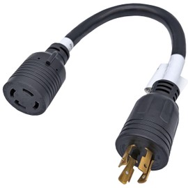 Fullsky FC-L42L43 Male NEMA L14-20P to Female NEMA L14-30R Locking Plug Adapter for Generator