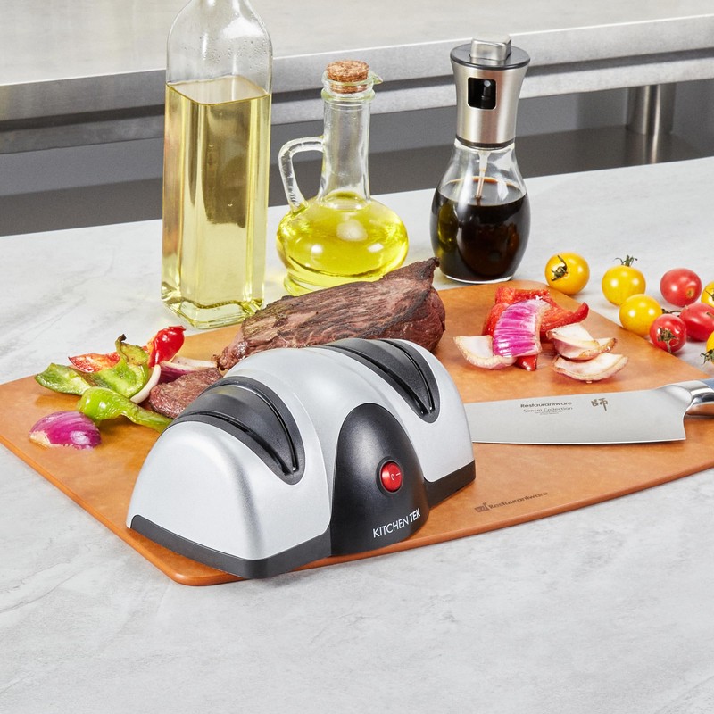 Restaurantware-Kitchen Tek 2-Stage Electric Knife Sharpener, 1 Straight-Edge Knife Sharpener