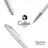 Colibri Equinox Rollerball Pen - Brushed Steel and Chrome Accents