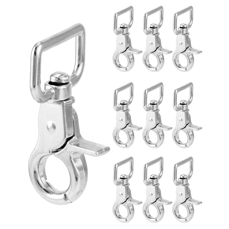 QWORK Swivel Snap Hooks, 10 Pack Heavy Duty Trigger Snaps,