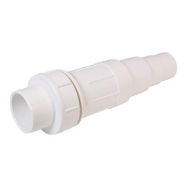 Midline Valve 567SD200 Heavy Duty PVC Repair Coupling; Expandable Pipe Fitting; 2''; White Plastic