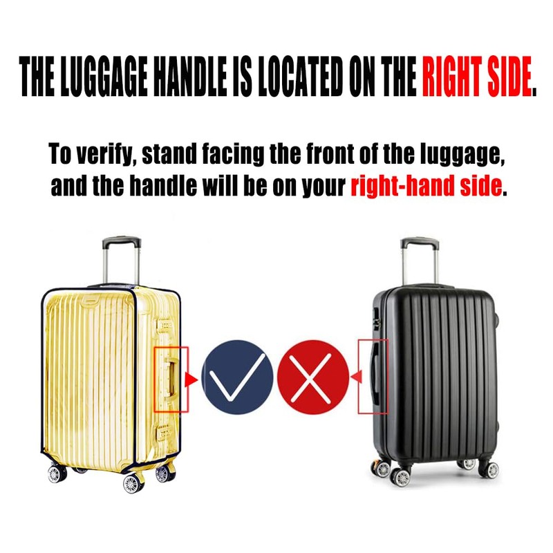 3 Piece Luggage Protector Suitcase Cover Set – Lightweight Clear