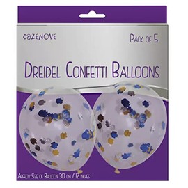 Hanukkah Dreidel Confetti Balloons For Chanukah Decoration.
