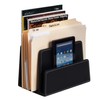 MobileVision Executive Black Desktop File Folder Organizer and Paper Tray,
