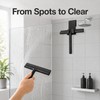 Silicone Shower Squeegee for Glass Doors - Wide Flexible Wiper