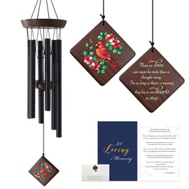 ASTARIN Memorial Wind Chimes for Outside, Sympathy Gift for Loss of Loved One, Cardinal Wind Chimes for Mom Dad, Sympathy Bereavement Condolence Gift