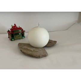 Hand Poured Sphere Ball 3”, Christmas Decor, Christmas Gift, Soy Wax Candle, Luxury, White