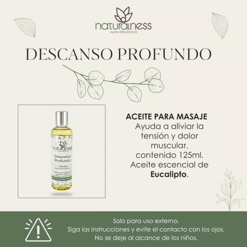 Naturalness Aceite Para Masaje Descanso Profundo - Tamaño 125 Ml